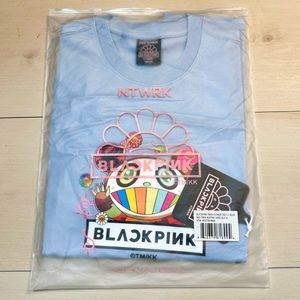 🖤🩷 NWT blackpink x Takashi murakami official merch YG Short sleeve Tee blue